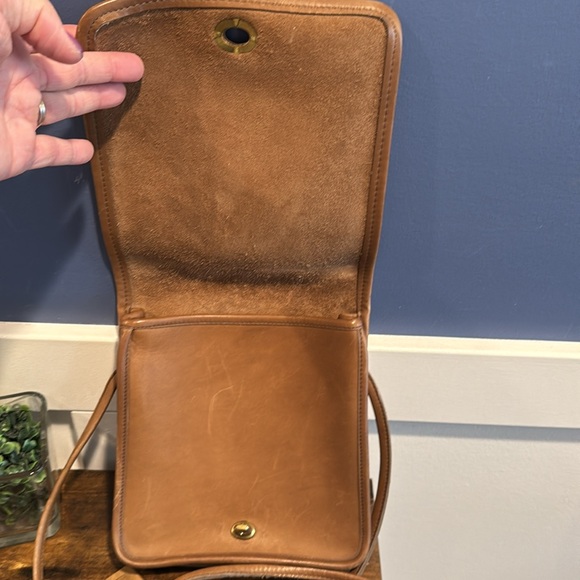 Coach Vintage Leather Compact Pouch bag brown leather turnlock - Picture 4 of 14